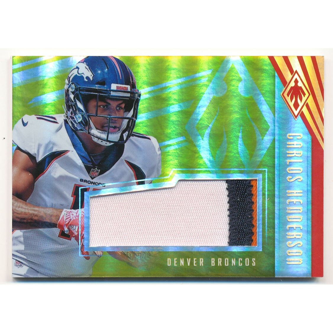 2017 Panini Phoenix Rookie Jumbo Jerseys Yellow Prime #30 Carlos Henderson