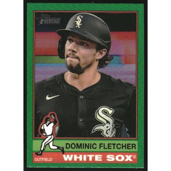 2025 Topps Heritage Chrome Green Refractors #356 Dominic Fletcher