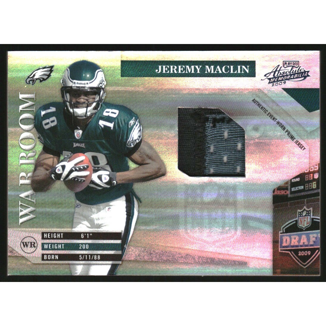 2009 Absolute Memorabilia War Room Materials Prime #20 Jeremy Maclin