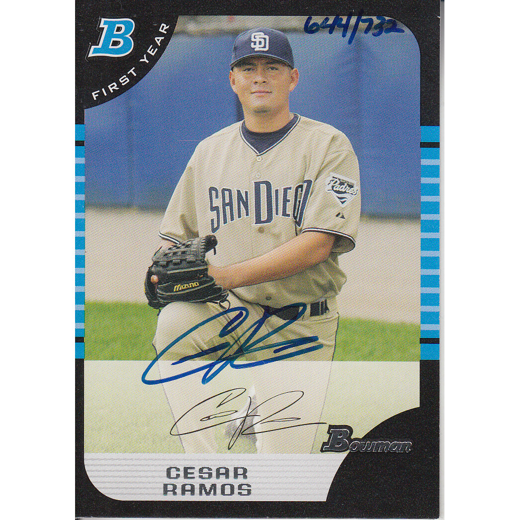 2006 Bowman Originals Buyback Autographs #196 Cesar Ramos 05 BDP/732 F 2006 Bowman Originals Buyback Autographs #196 Cesar Ramos 05 BDP/732 F