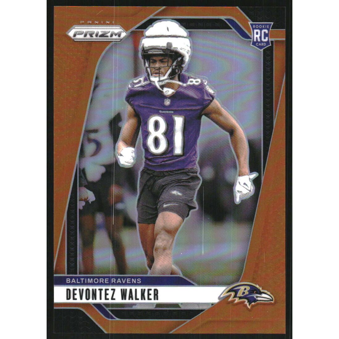 2024 Panini Prizm Prizms Orange #328 Devontez Walker