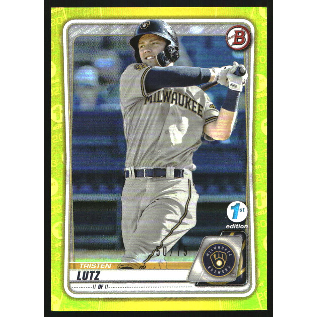 2020 Bowman 1st Edition Yellow Foil #BFE81 Tristen Lutz
