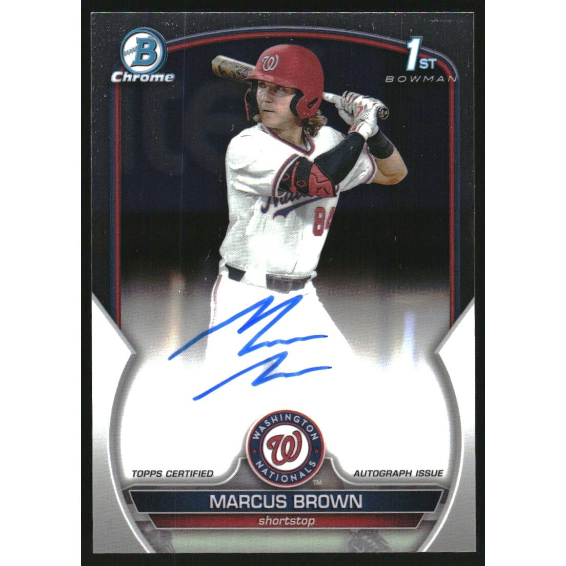 2023 Bowman Chrome Draft Autographs #CDAMBR Marcus Brown. rookie card picture