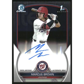 2023 Bowman Chrome Draft Autographs #CDAMBR Marcus Brown