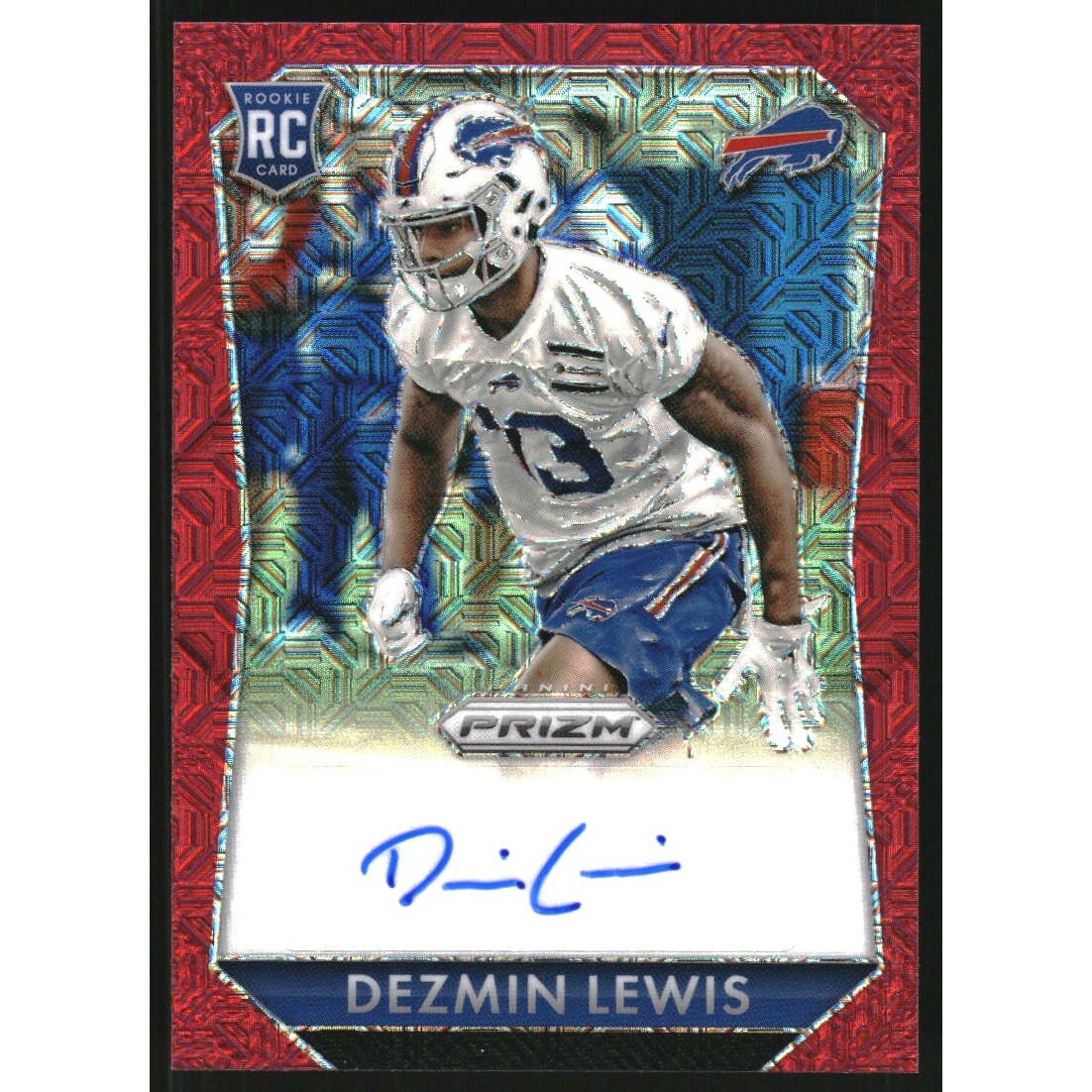 2015 Panini Prizm Rookie Autographs Prizms Red Power #RSDL Dezmin Lewis/99. rookie card picture