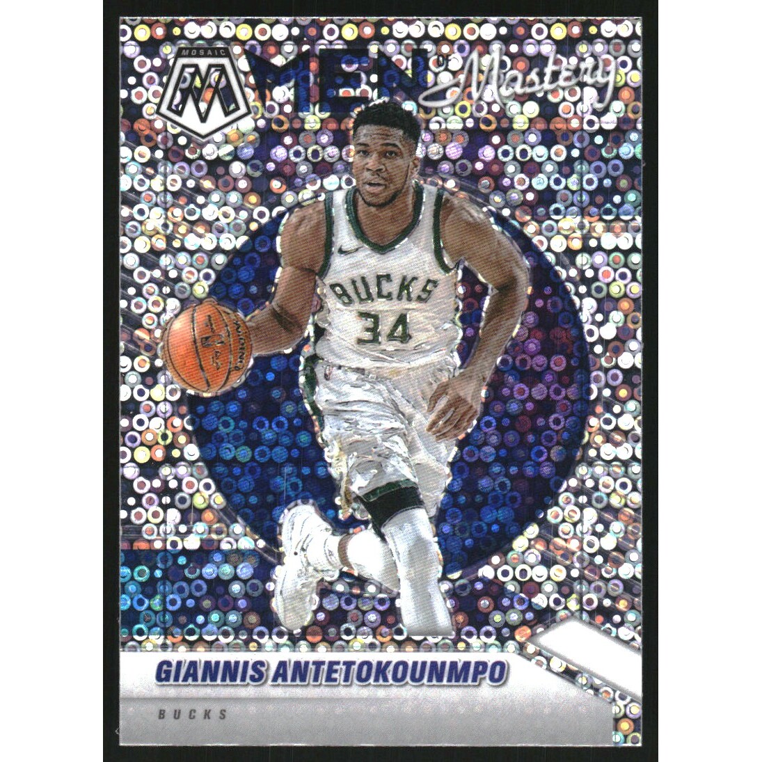 2020-21 Panini Mosaic Men of Mastery Fast Break #19 Giannis Antetokounmpo