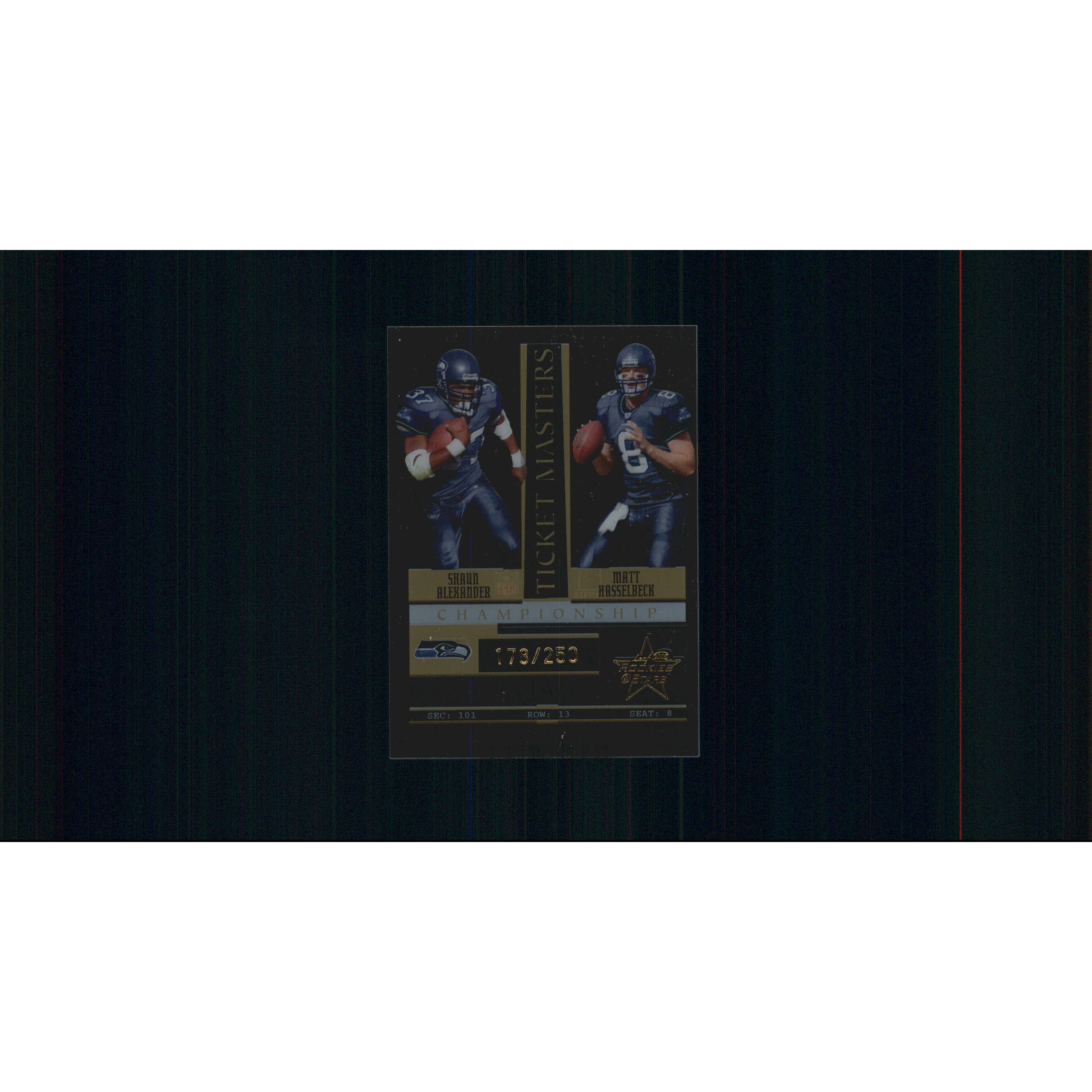 2005 Leaf Rookies and Stars Ticket Masters Gold Championship #TM4 Shaun Alexander/Matt Hasselbeck