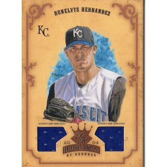 2004 Diamond Kings DK Materials Bronze #73 Run Hernandez Jsy-Jsy/30