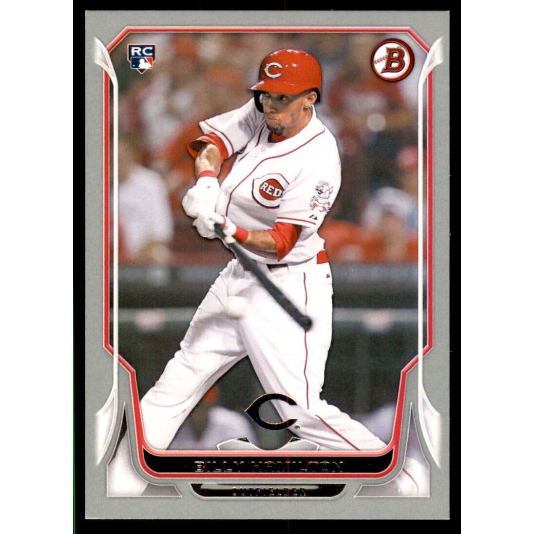 2014 Bowman Silver #132 Billy Hamilton. rookie card picture