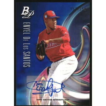 2018 Bowman Platinum Top Prospect Autographs Blue #TOP46 Enyel De Los Santos