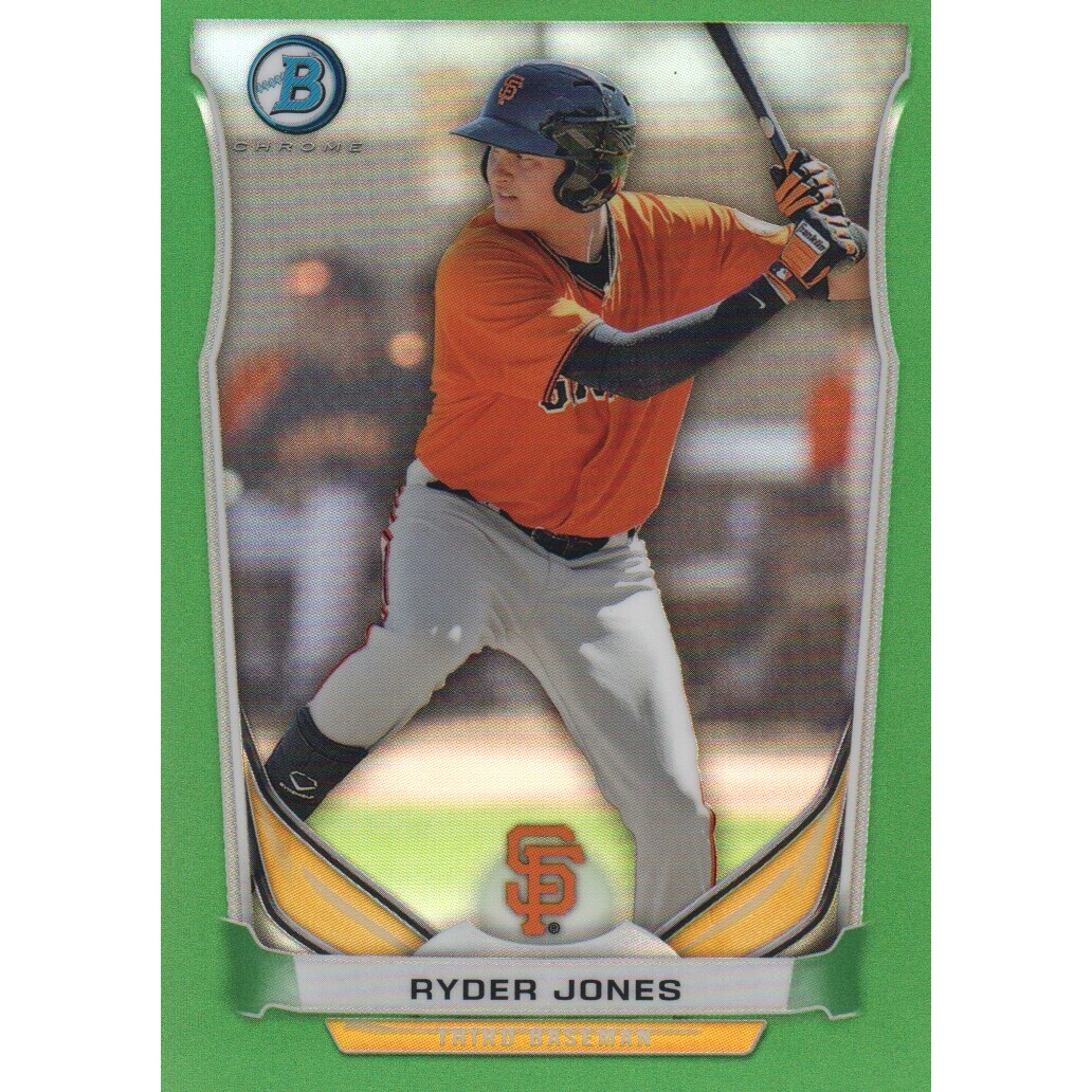 2014 Bowman Chrome Prospects Green Refractors #BCP53 Ryder Jones. rookie card picture