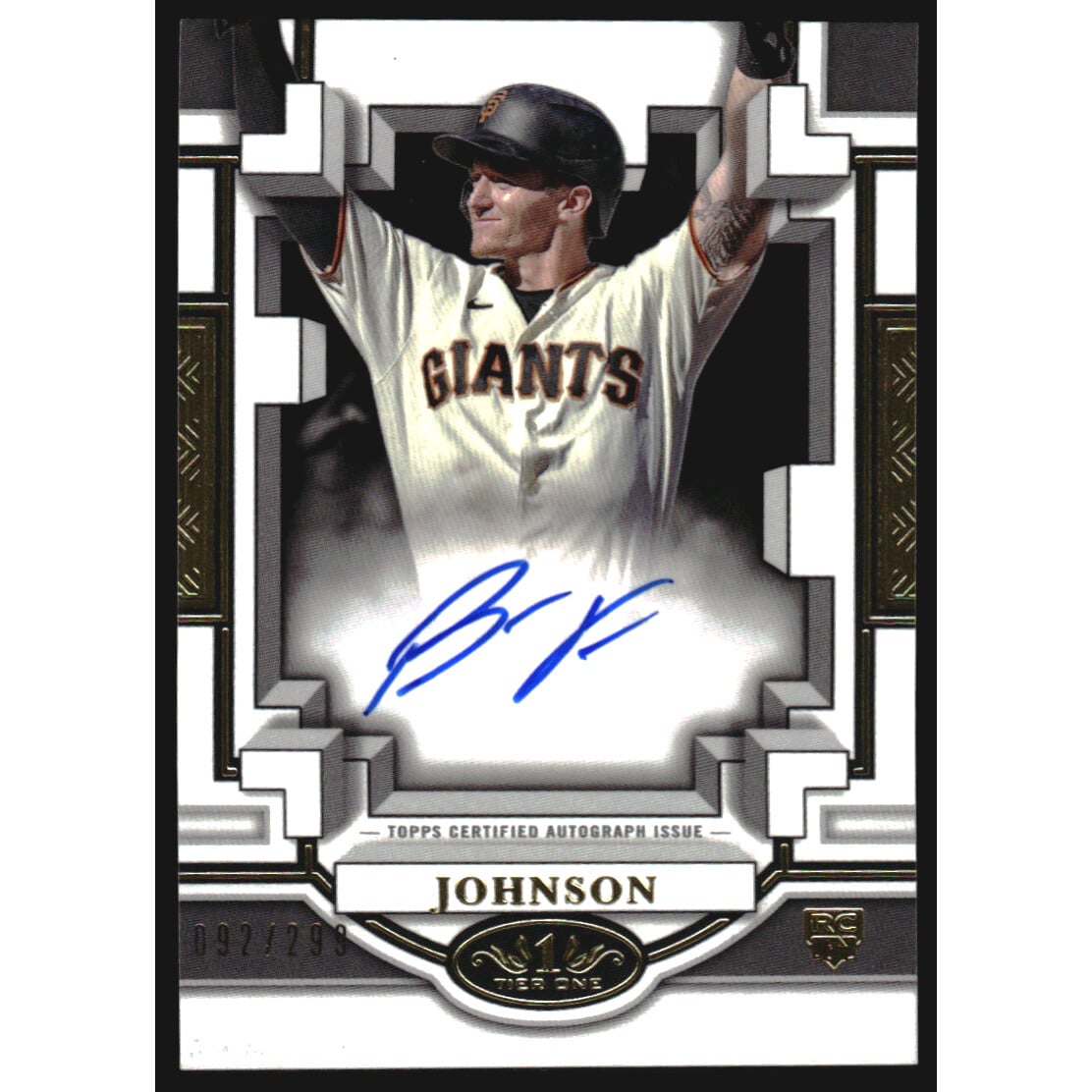 2023 Topps Tier One Break Out Autographs #BOABJ Bryce Johnson/299. rookie card picture