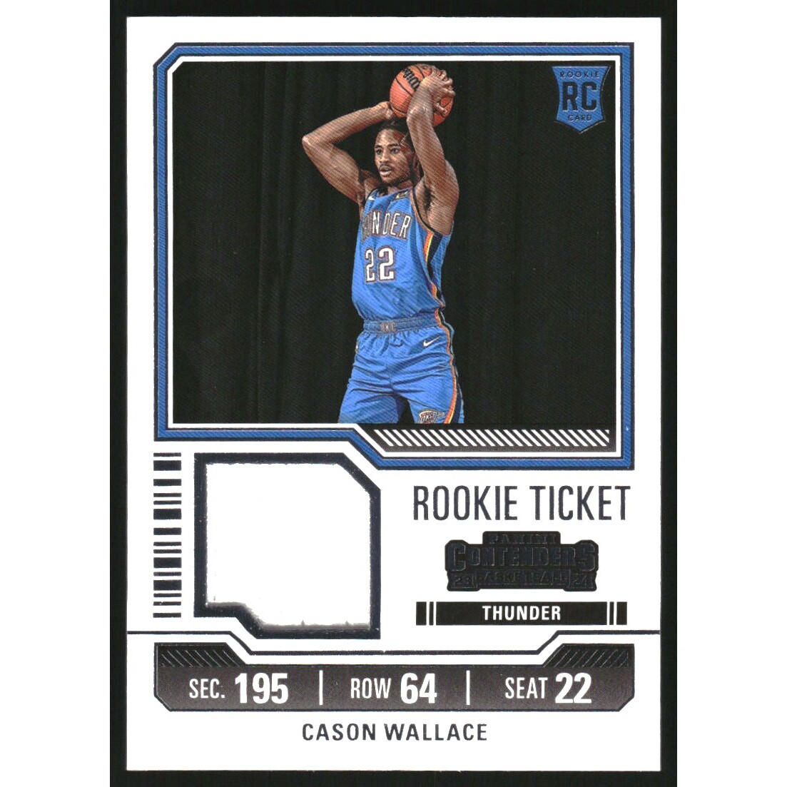 2023-24 Panini Contenders Rookie Ticket Swatches #21 Cason Wallace