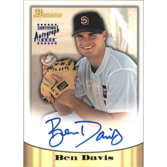 1998 Bowman Certified Blue Autographs #41 Ben Davis