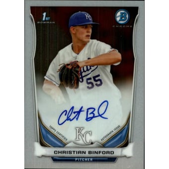 2014 Bowman Chrome Prospect Autographs #BCAPCB Christian Binford