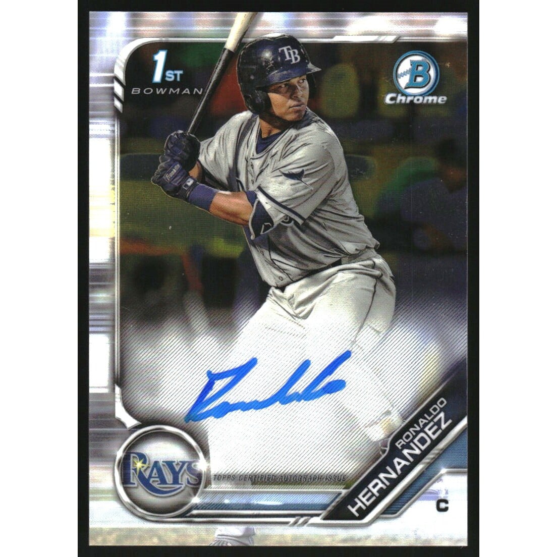 2019 Bowman Chrome Prospect Autographs #CPARH Ronaldo Hernandez. rookie card picture