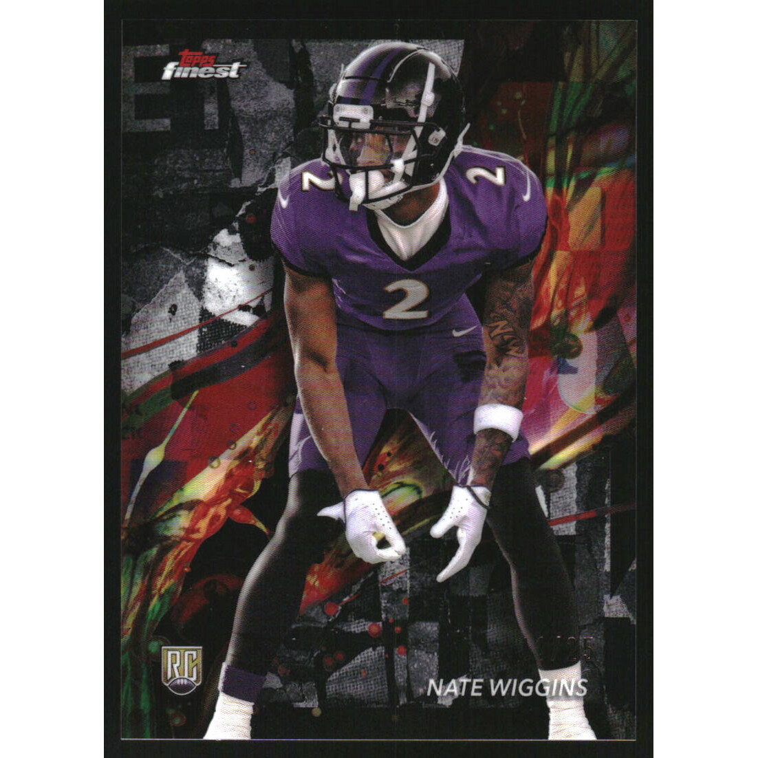 2024 Finest Black Refractors #51 Nate Wiggins