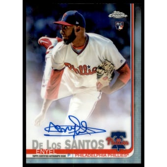 2019 Topps Chrome Rookie Autographs Refractors #RAEDL Enyel De Los Santos