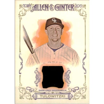 2015 Topps Allen and Ginter Relics #FSRATT Troy Tulowitzki A