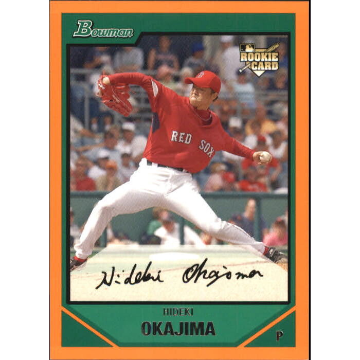 2007 Bowman Orange #219 Hideki Okajima. rookie card picture