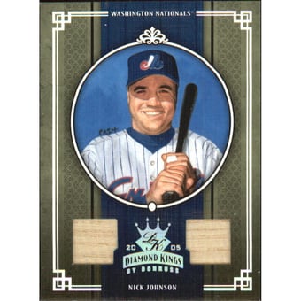 2005 Diamond Kings Materials Silver #139 Nick Johnson Bat-Bat/100
