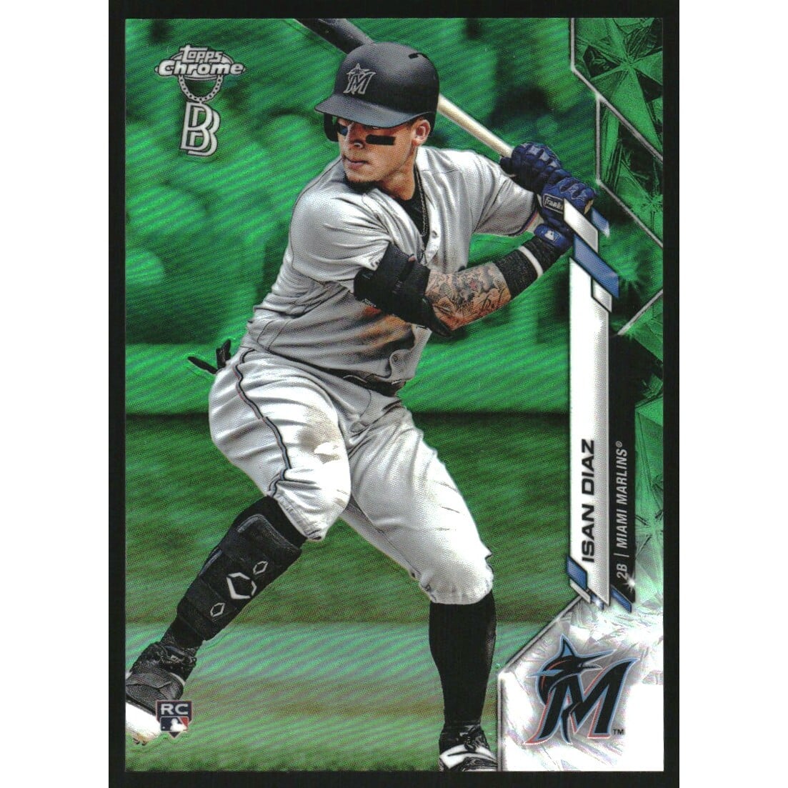 2020 Topps Chrome Ben Baller Green Refractors #170 Isan Diaz