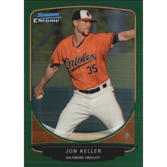 2013 Bowman Chrome Draft Draft Picks Green Refractors #BDPP106 Jon Keller
