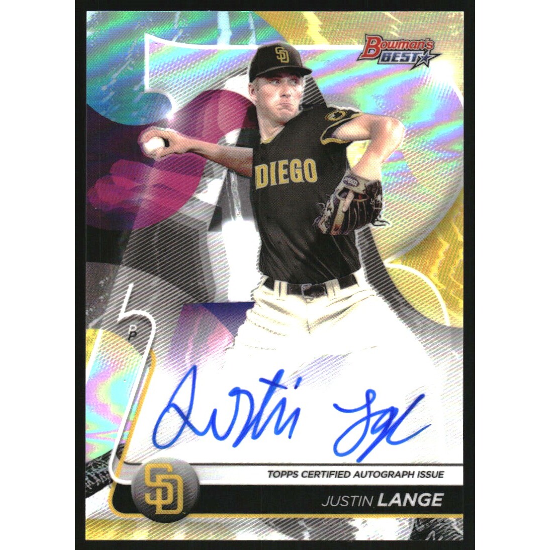 2020 Bowman’s Best Best of ’20 Autographs Refractors #B20JLA Justin Lange 2020 Bowman’s Best Best of ’20 Autographs Refractors #B20JLA Justin Lange