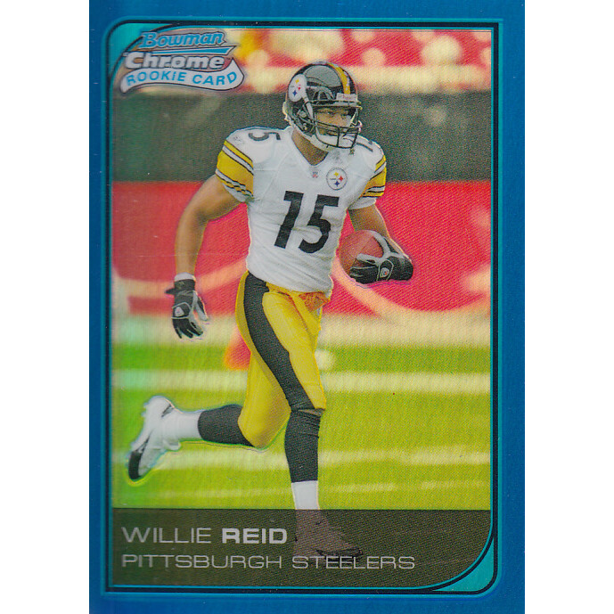 2006 Bowman Chrome Blue Refractors #258 Willie Reid. rookie card picture