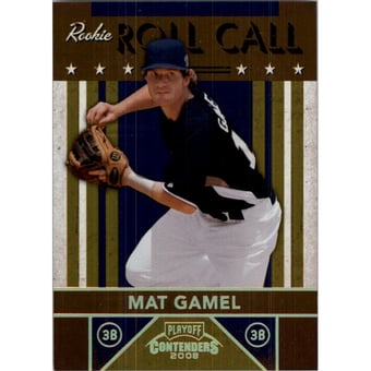 2008 Playoff Contenders Rookie Roll Call Gold #1 Mat Gamel