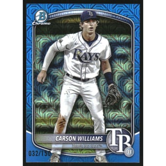 2025 Bowman Chrome Mega Box Prospects Blue Refractors #BCP234 Carson Williams