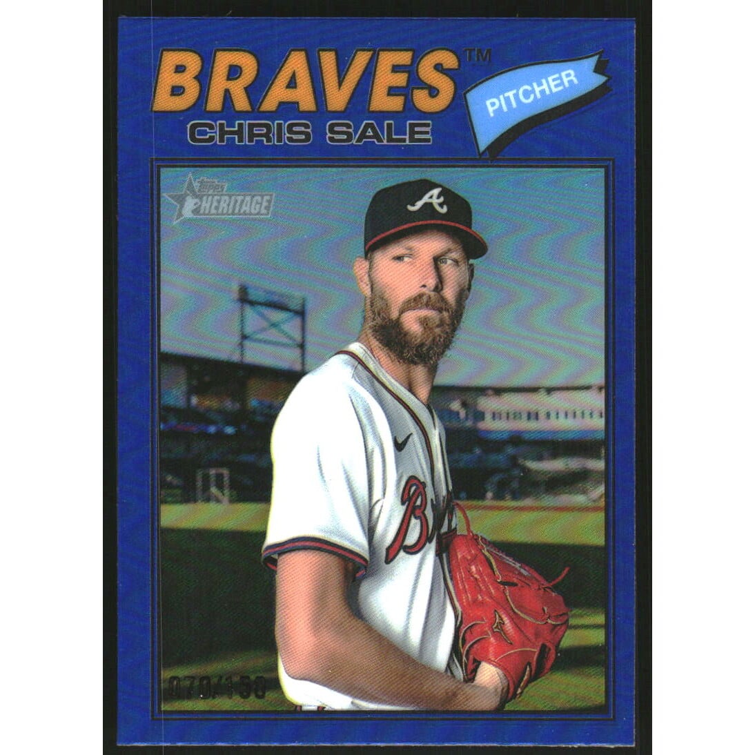 2026 Topps Heritage Chrome Blue Refractors #278 Chris Sale