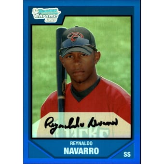 2007 Bowman Chrome Draft Draft Picks Blue Refractors #BDPP41 Reynaldo Navarro