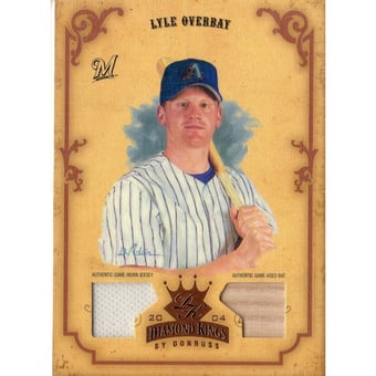 2004 Diamond Kings DK Materials Bronze #101 Lyle Overbay Bat-Jsy/100