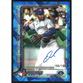 2025 Topps Chrome Sapphire Rookie Autographs #RAOM Orelvis Martinez