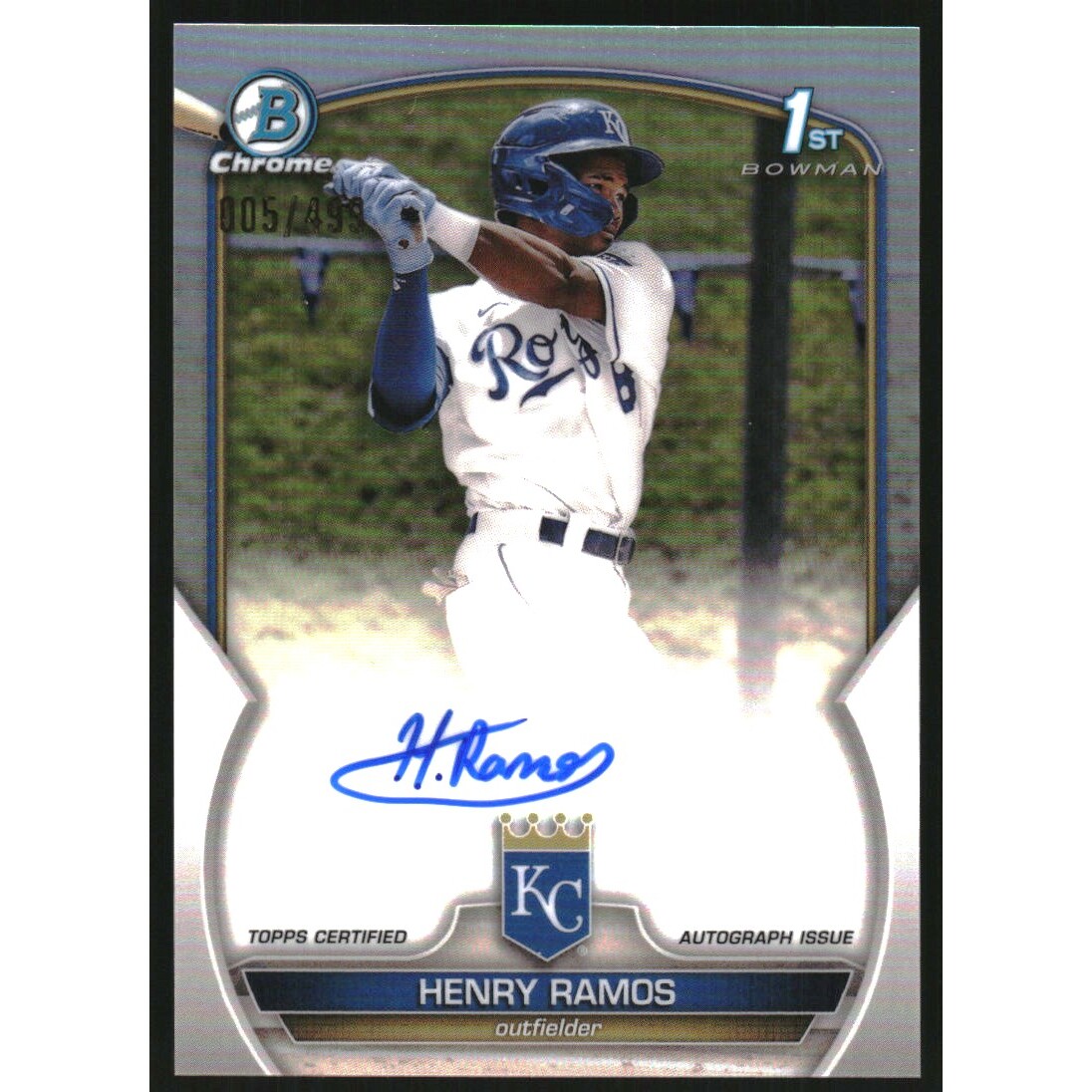 2023 Bowman Chrome Prospect Autographs Refractors #CPAHR Henry Ramos. rookie card picture