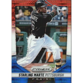 2014 Panini Prizm Prizms Red White and Blue Pulsar #2 Starling Marte