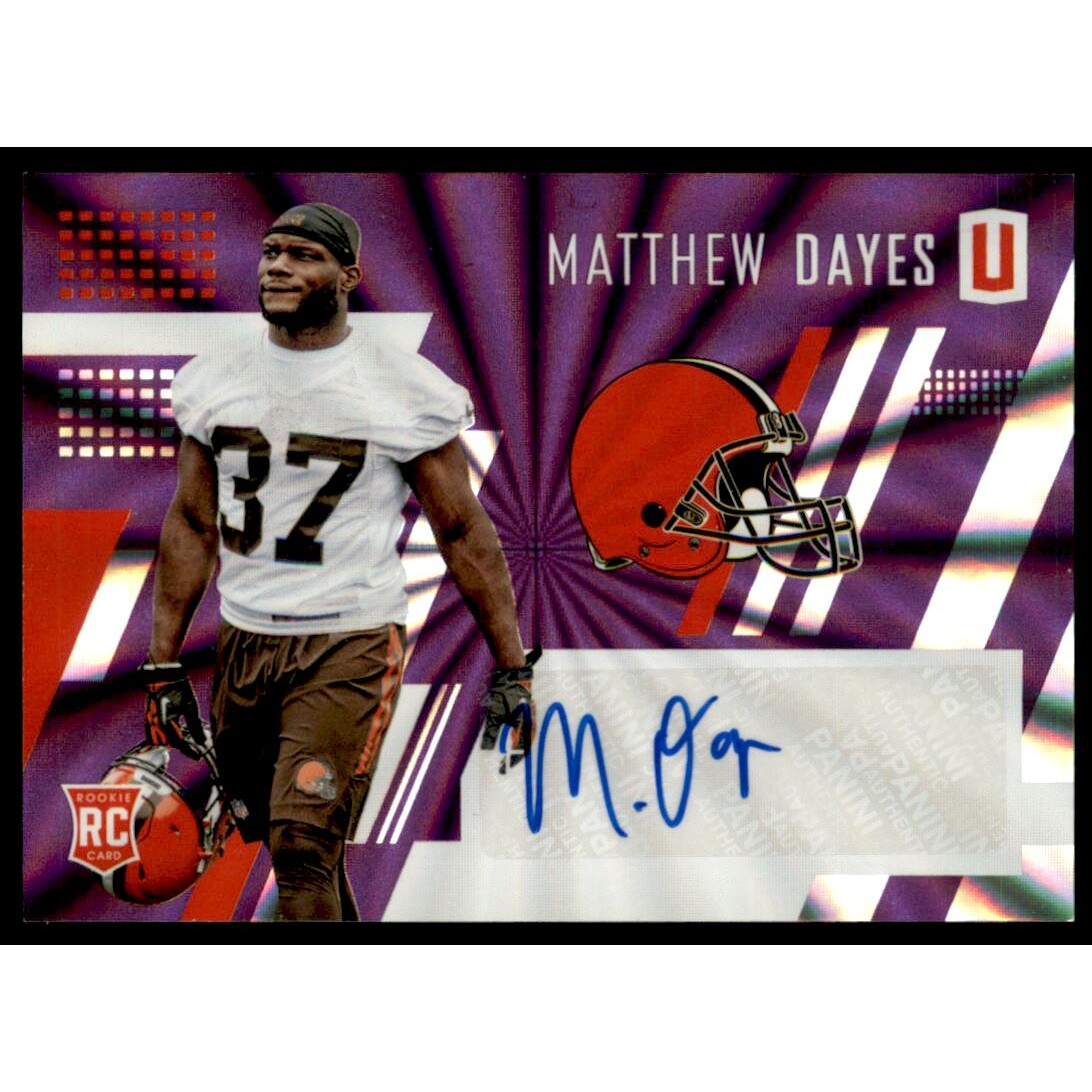 2017 Panini Unparalleled Rookie Autographs Purple #204 Matthew Dayes/99