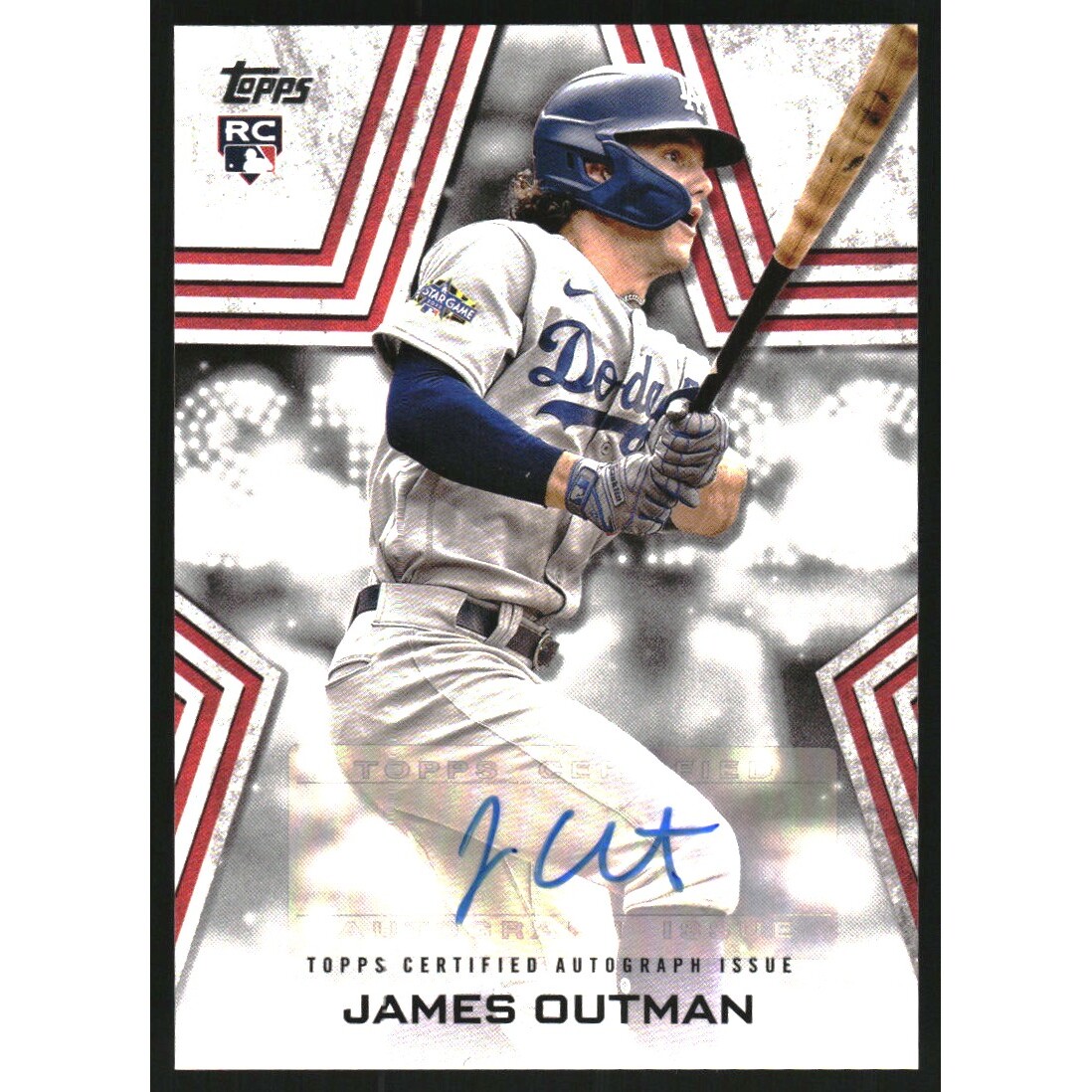 2023 Topps Baseball Stars Autographs #BSAJOU James Outman. rookie card picture