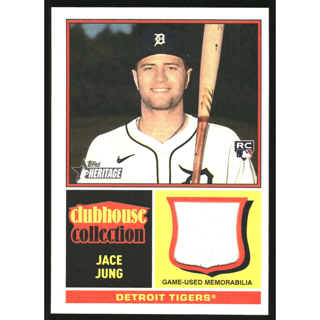 2025 Topps Heritage Clubhouse Collection Relics #CCRJJU Jace Jung HN