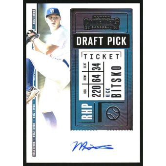 2020 Panini Contenders Draft Pick Ticket Autographs #14 Nick Bitsko