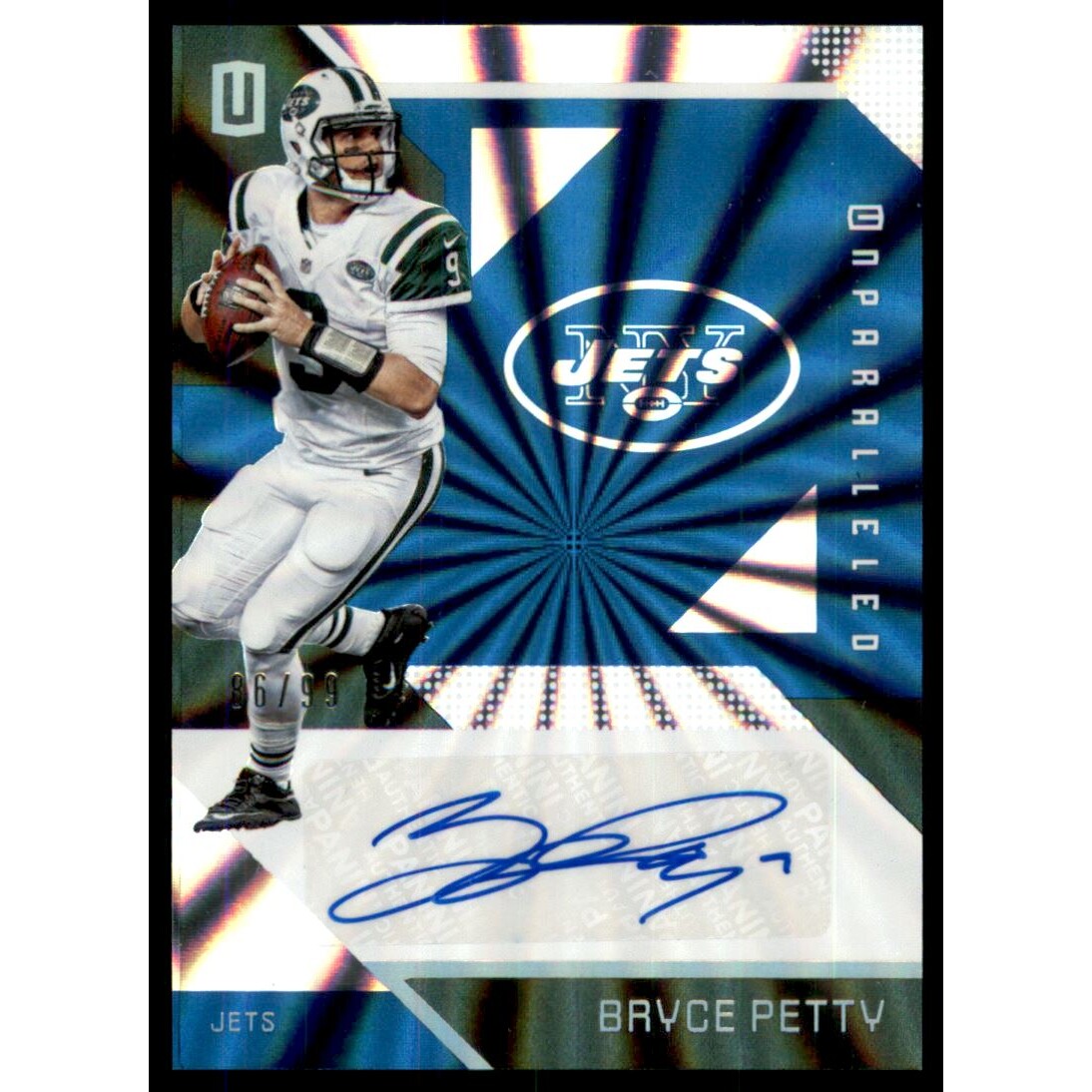 2016 Panini Unparalleled Autographs Blue #71 Bryce Petty/99