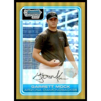 2006 Bowman Chrome Prospects Gold Refractors #BC119 Garrett Mock