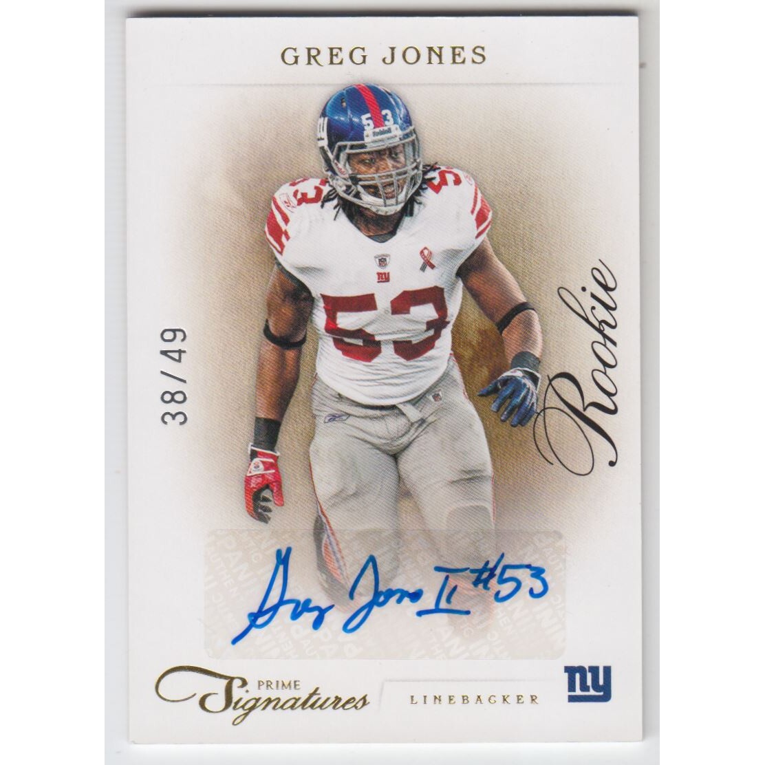 2011 Prime Signatures Autographs Gold #191 Greg Jones/49