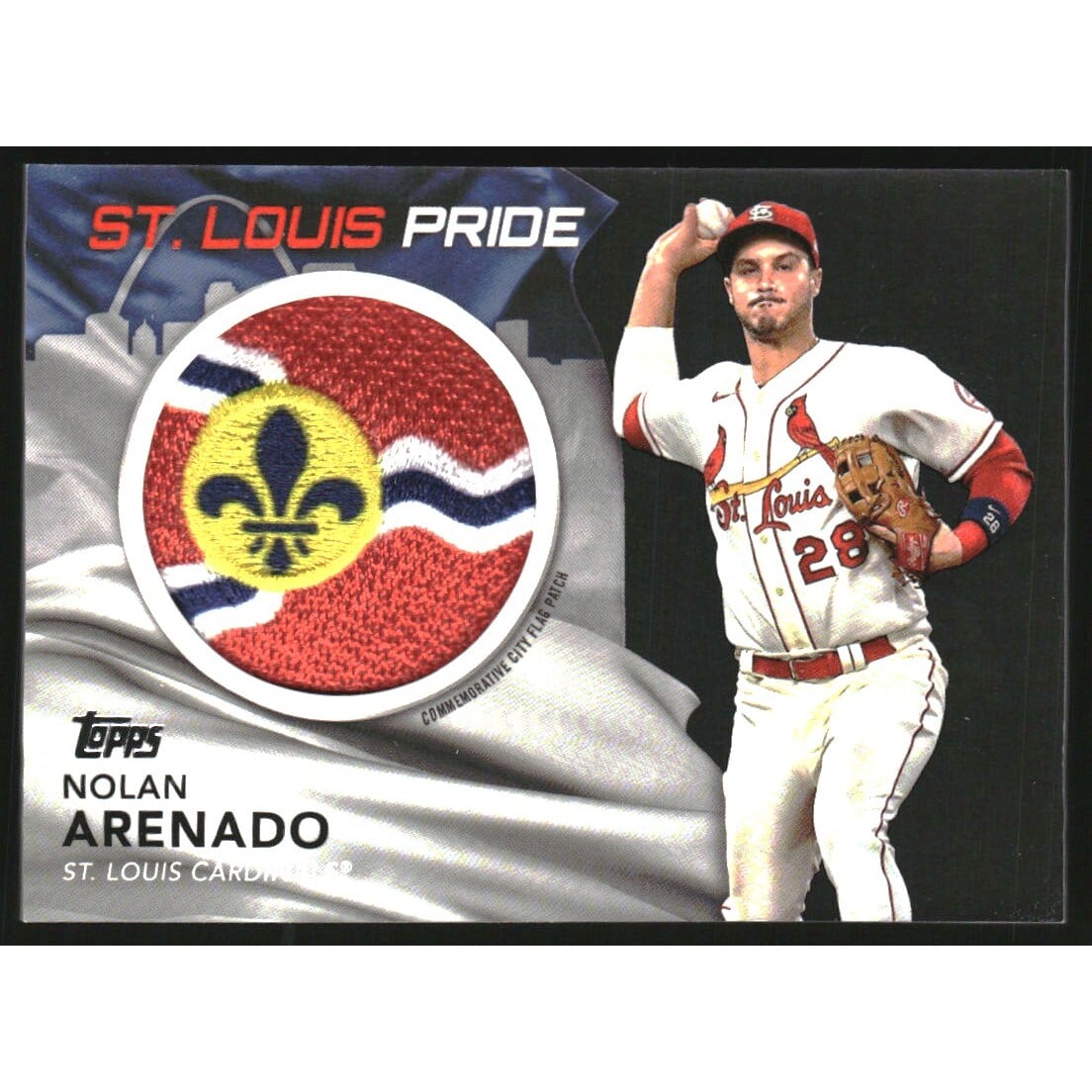 2022 Topps Commemorative City Flag Patches Black #CFPNA Nolan Arenado