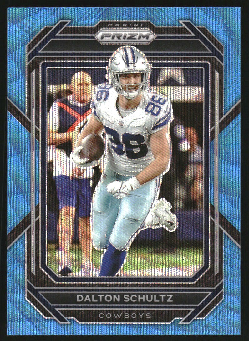 2022 Panini Prizm Prizms Blue Wave #81 Dalton Schultz