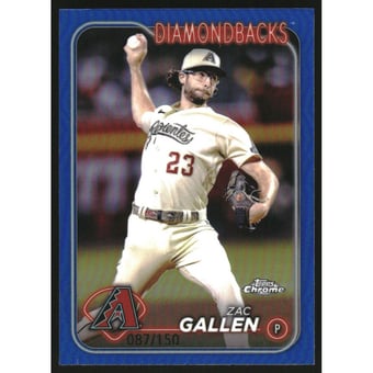 2024 Topps Chrome Blue Refractors #147 Zac Gallen