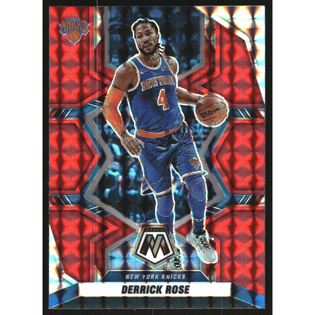 2021-22 Panini Mosaic Mosaic Red #84 Derrick Rose 2021-22 Panini Mosaic Mosaic Red #84 Derrick Rose