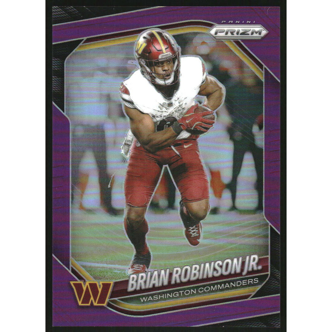 2025 Panini Prizm Prizms Purple #141 Brian Robinson Jr.