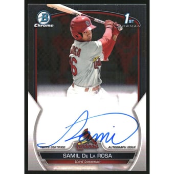 2023 Bowman Chrome Prospect Autographs #CPASD Samil De La Rosa